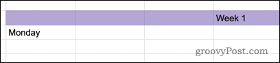 Ein Tag in Google Sheets eingefügt