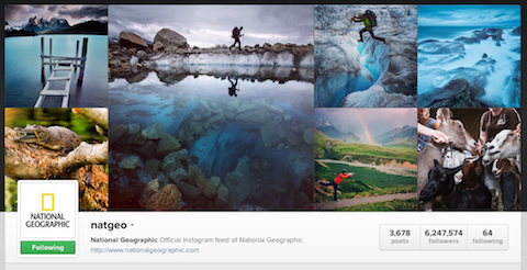 nationales geografisches Instagram-Profil