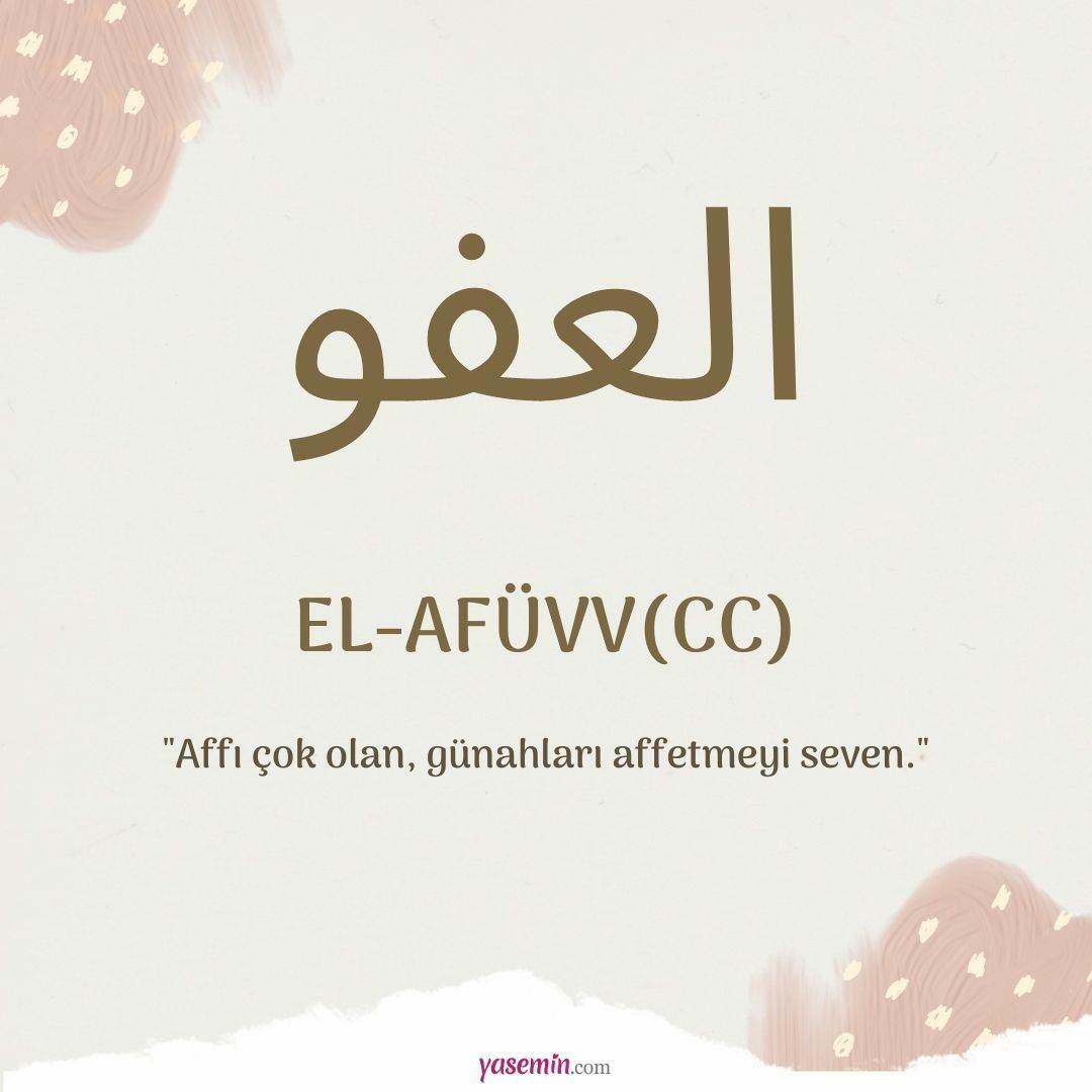 Was bedeutet al-Afuw (c.c.)?