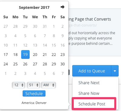 Wählen Sie ein Datum und eine Uhrzeit, um Ihren Tweet zu planen.