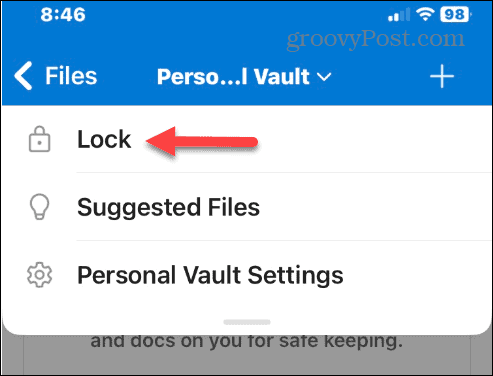Sperrzeit für OneDrive Personal Vault