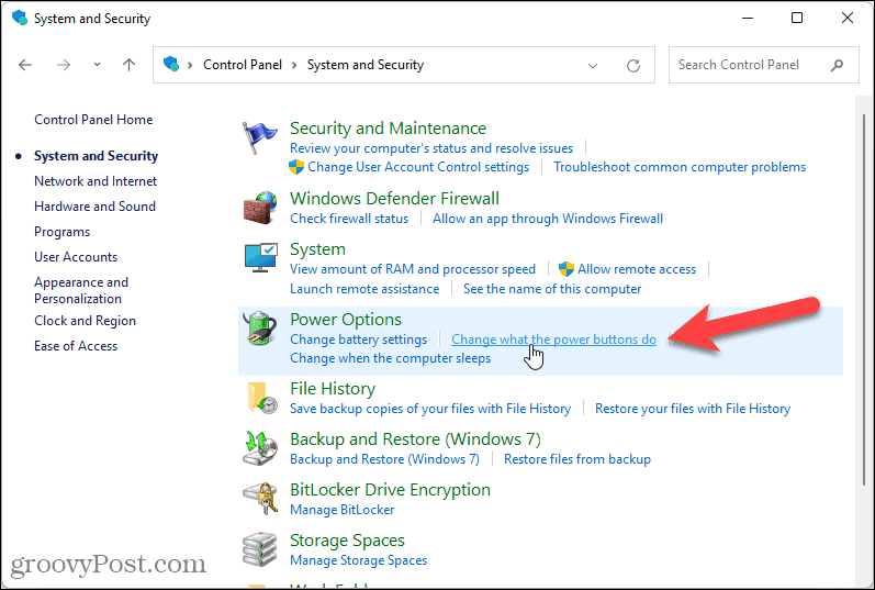 Ändern Sie die Funktion der Netzschalter in Windows 11