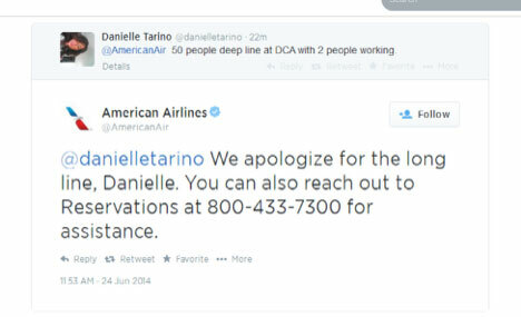 @americanair Antwort auf Twitter