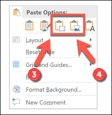 Zusätzliche Einfügeoptionen in PowerPoint