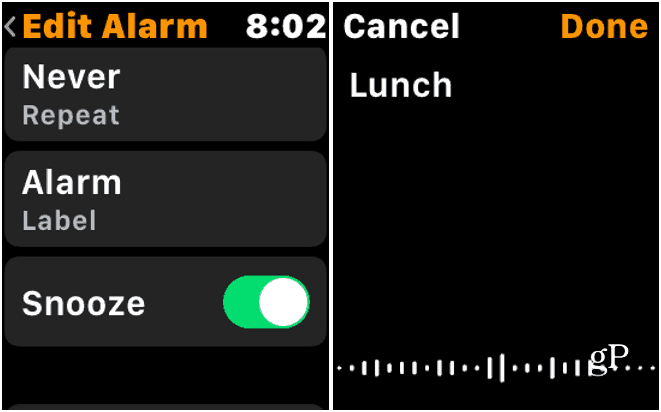 4 Bearbeiten Sie das Apple Watch-Alarmetikett