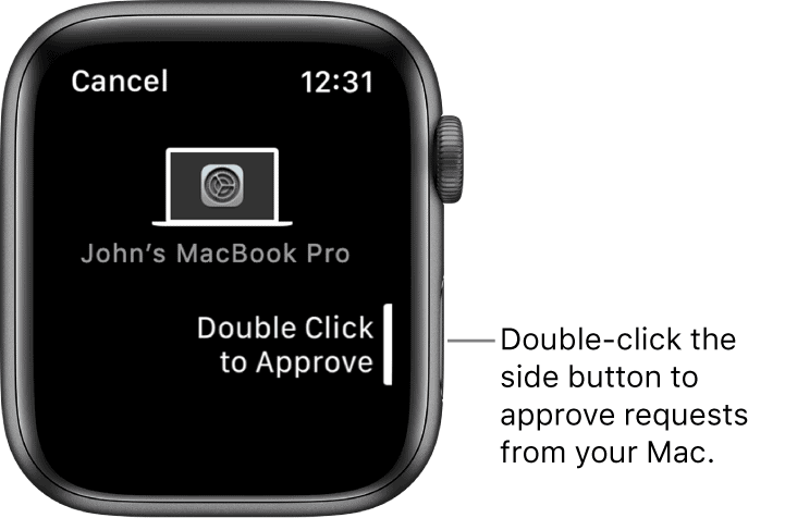 Apple Watch genehmigt Anfrage auf Mac