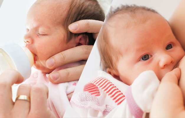 Neugeborene Babynahrung! Verwendung der Flasche bei Neugeborenen