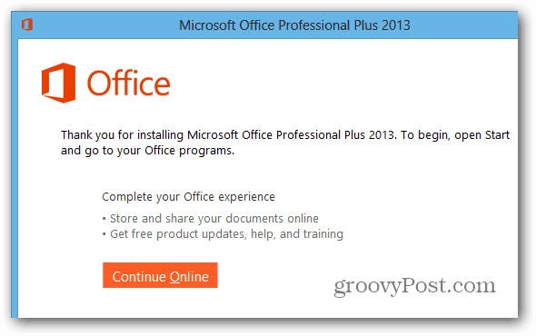 Office 2013 installiert