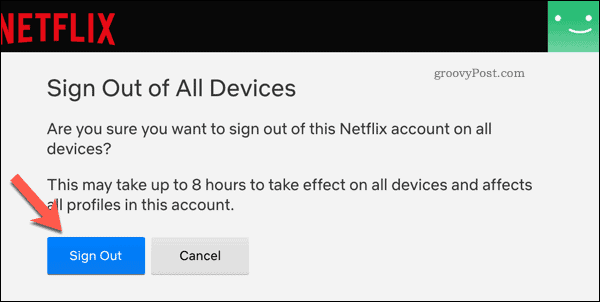 Melden Sie sich von allen Geräten auf Netflix ab