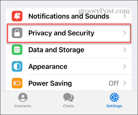Datenschutz- und Sicherheitseinstellungen in Telegram auf dem iPhone