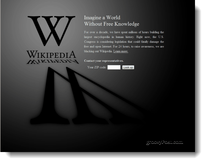 Wikipedia im Dunkeln