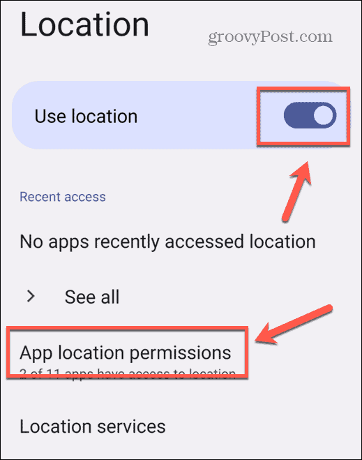 Android-Standortberechtigungen