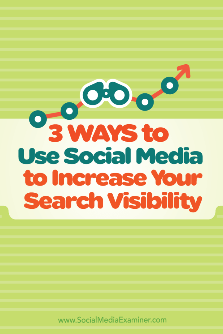 Erhöhen Sie die Sichtbarkeit der Suche mit sozialen Medien