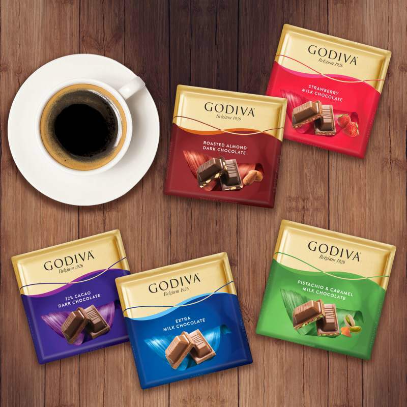 Neue "Square Chocolates" von Godiva