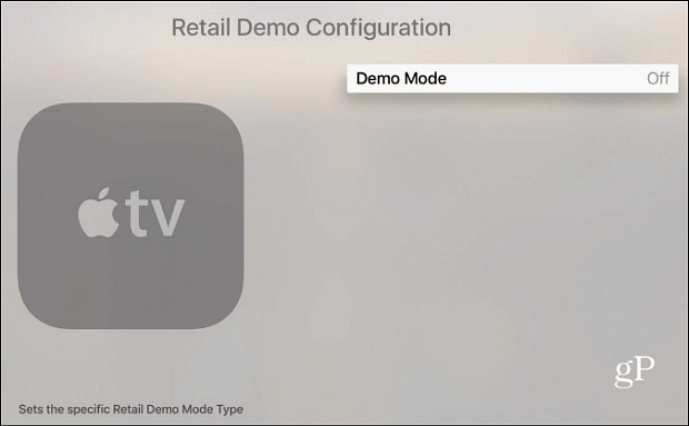 Apple TV Demo-Modus