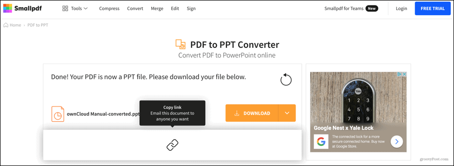Smallpdf Konvertiertes PDF in PowerPoint
