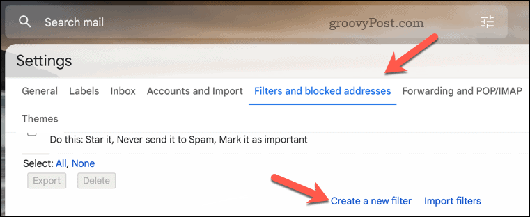 Erstellen Sie einen Gmail-Filter