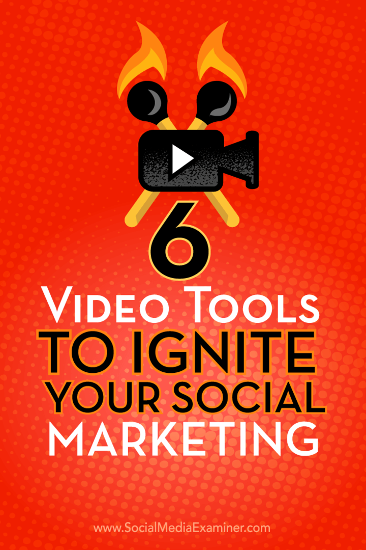 Tipps zu sechs Video-Tools, mit denen Sie Ihr Social Media-Marketing zum Platzen bringen können.
