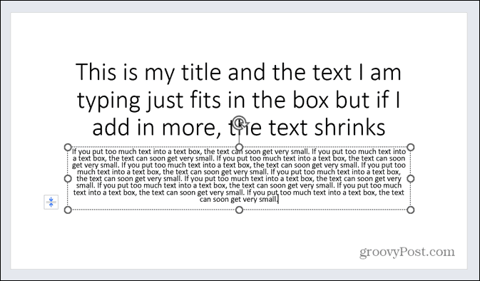 PowerPoint-Text zu klein