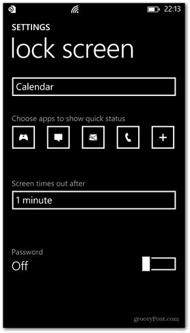 Windows Phone 8 passt das Kennwort für den Sperrbildschirm an
