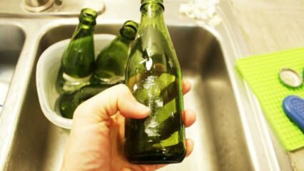 Methode zum Entfernen des Etiketts aus der Glasflasche