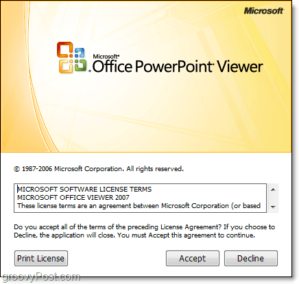 Installation des Microsoft Powerpoint Viewers