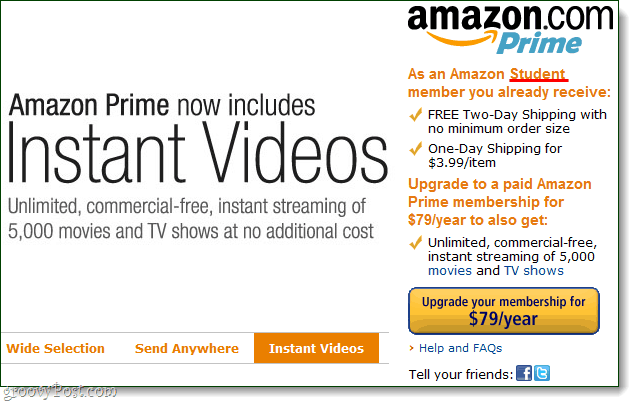 Amazon bietet Prime Usern das kostenlose Streaming von über 2000 Filmen und TV-Sendungen