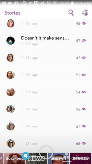 Dauer der Snapchat-Geschichten