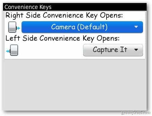 Wählen Sie Convenience Keys