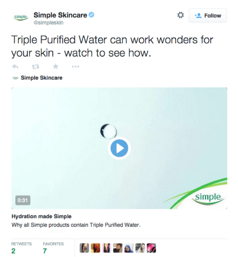 einfache Hautpflege Twitter Video Produkt Promo