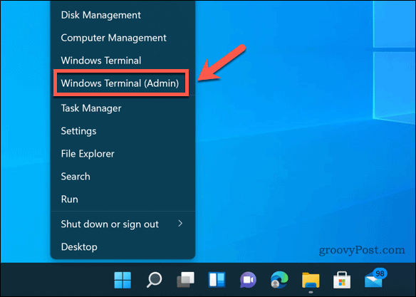 Öffnen des Windows-Terminals unter Windows 11