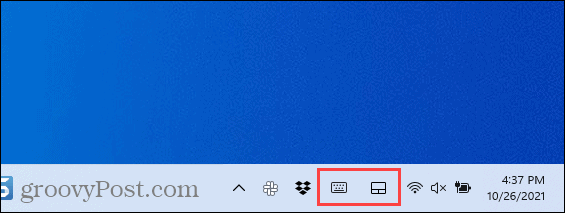 Taskleisten-Ecksymbole in Windows 11