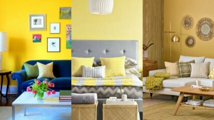 Heimdekorationsvorschläge, die in gelb gemacht werden können