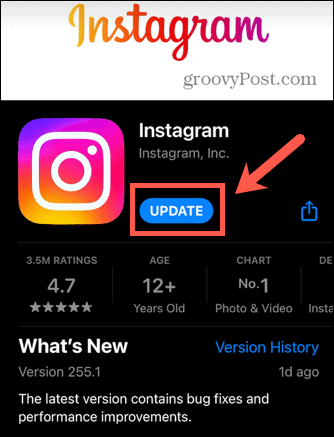 Instagram-Update-App