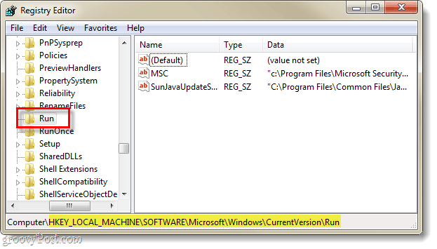Die aktuelle Version der Windows-Registrierung wird gestartet 