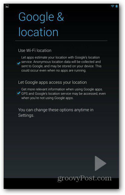Nexus 7-Benutzerkonten - Google-Standort