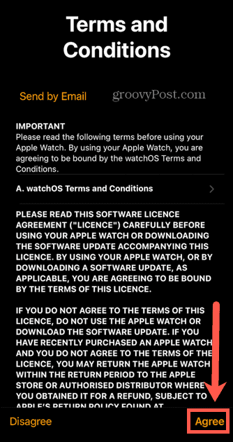 Apple Watch Geschäftsbedingungen