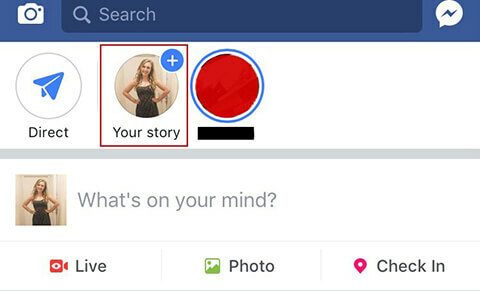 Erstellen Sie Ihre erste Facebook-Story.