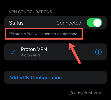 iPhone VPN-Verbindung auf Abruf