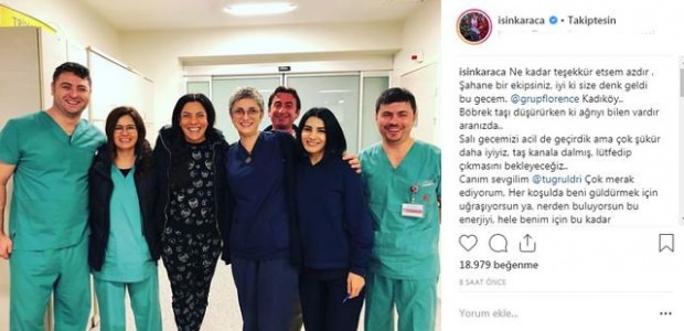 Işın Karaca teilte sich aus dem Krankenhaus