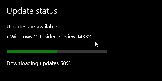 Windows 10 Preview Build 14332 Heute für Insider freigegeben