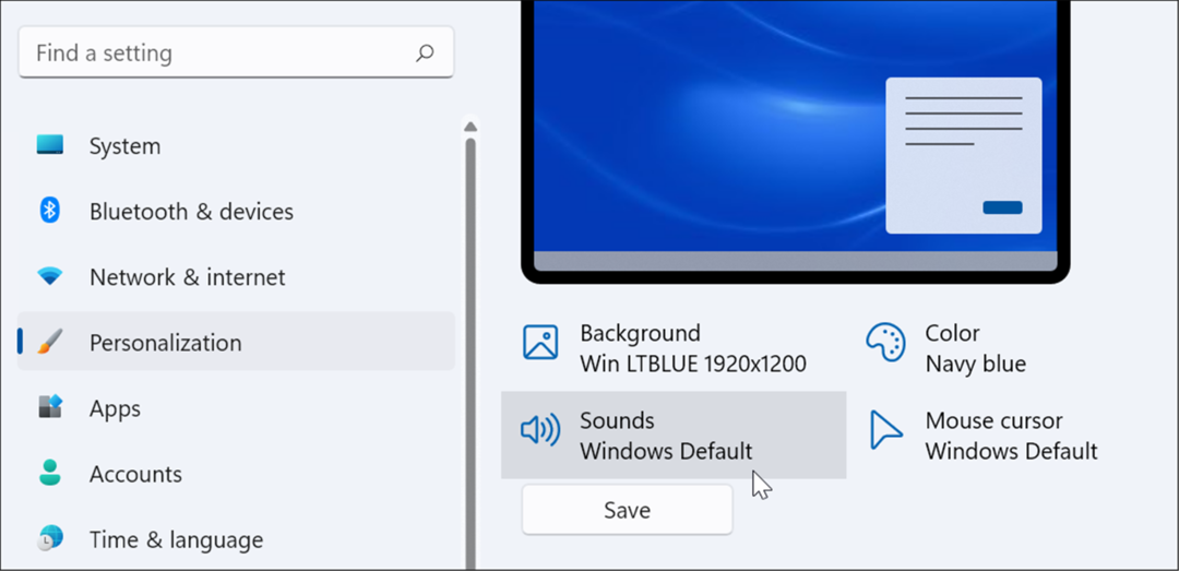 Einstellungen verwalten Systemsounds unter Windows 11