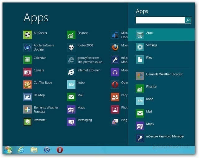 Holen Sie sich das Startmenü unter Windows 8 mit ViStart
