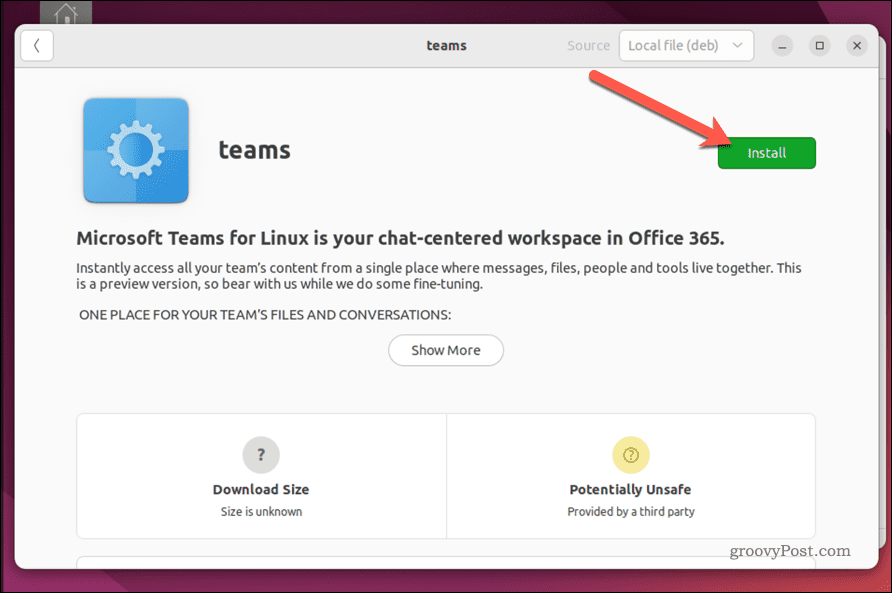 Installieren Sie Microsoft Teams auf Ubuntu