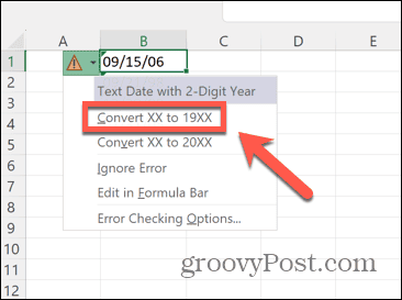 Excel in 1900 konvertieren