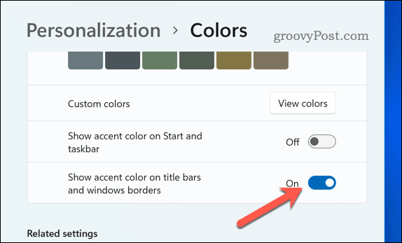 Rahmenfarbe in Windows aktivieren