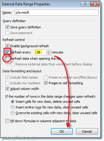 automatische Datenaktualisierung in Excel 2010