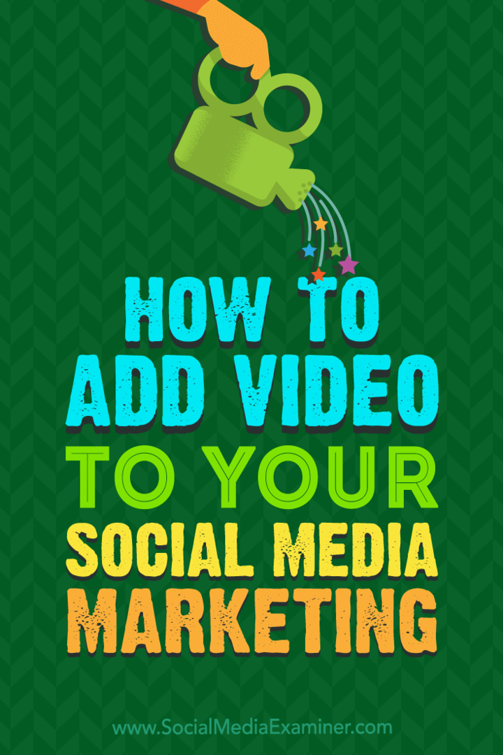 So fügen Sie Ihrem Social Media Marketing Videos hinzu von Alex York auf Social Media Examiner.