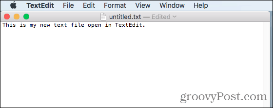 Textdatei in TextEdit auf dem Mac geöffnet