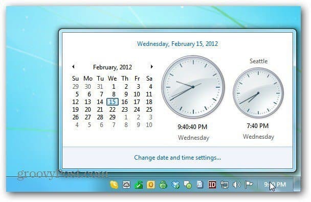 Windows Kalenderuhr